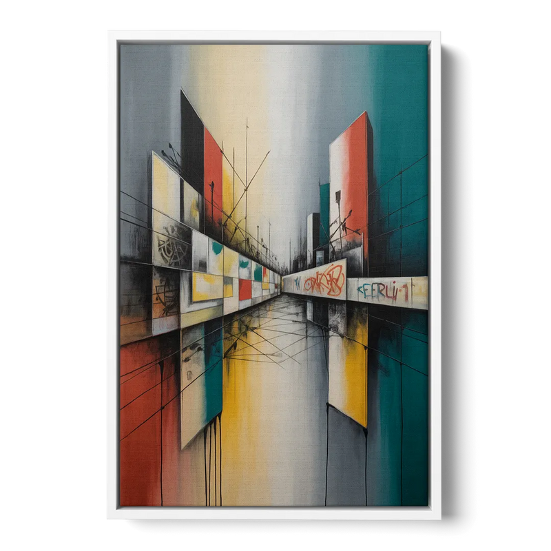 Berlin Wall Echoes Front - White Canvas Wall Art