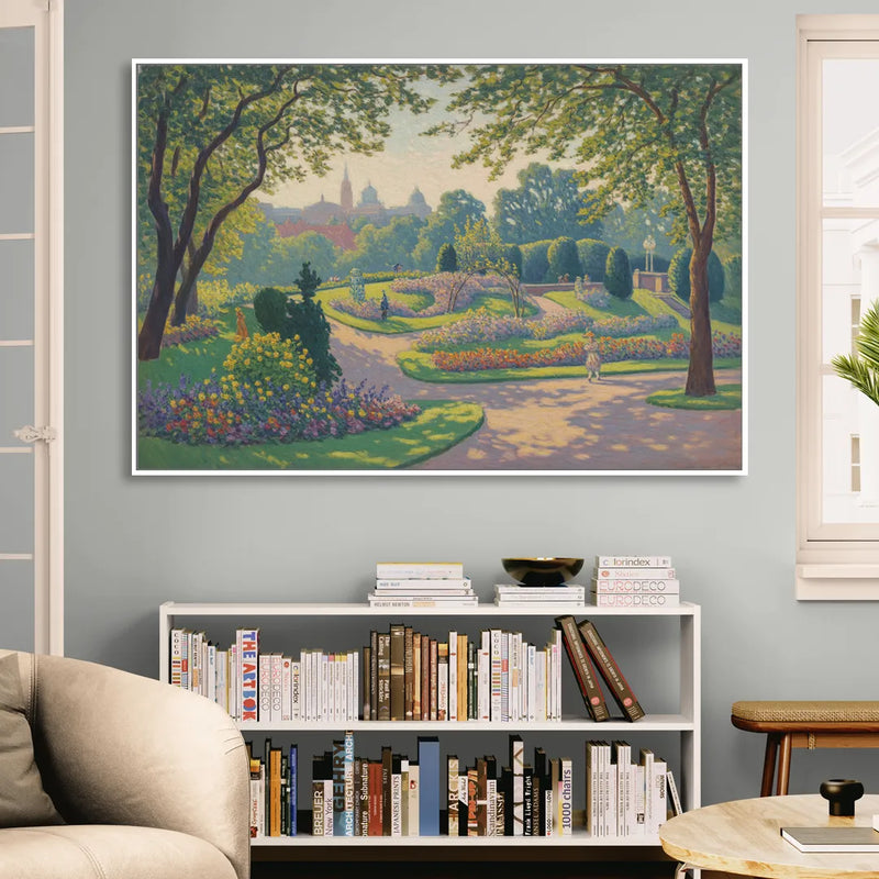 Bernardine Gardens Living Room - White Canvas Wall Art