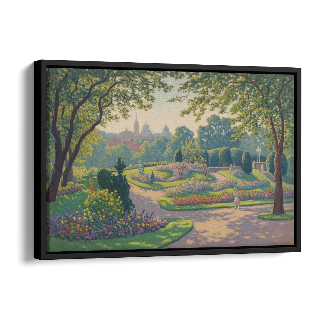 Bernardine Gardens Side - Black Canvas Wall Art