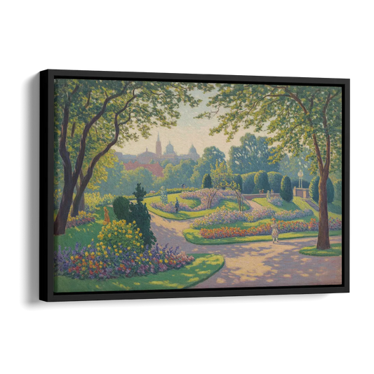 Bernardine Gardens Side - Black Canvas Wall Art