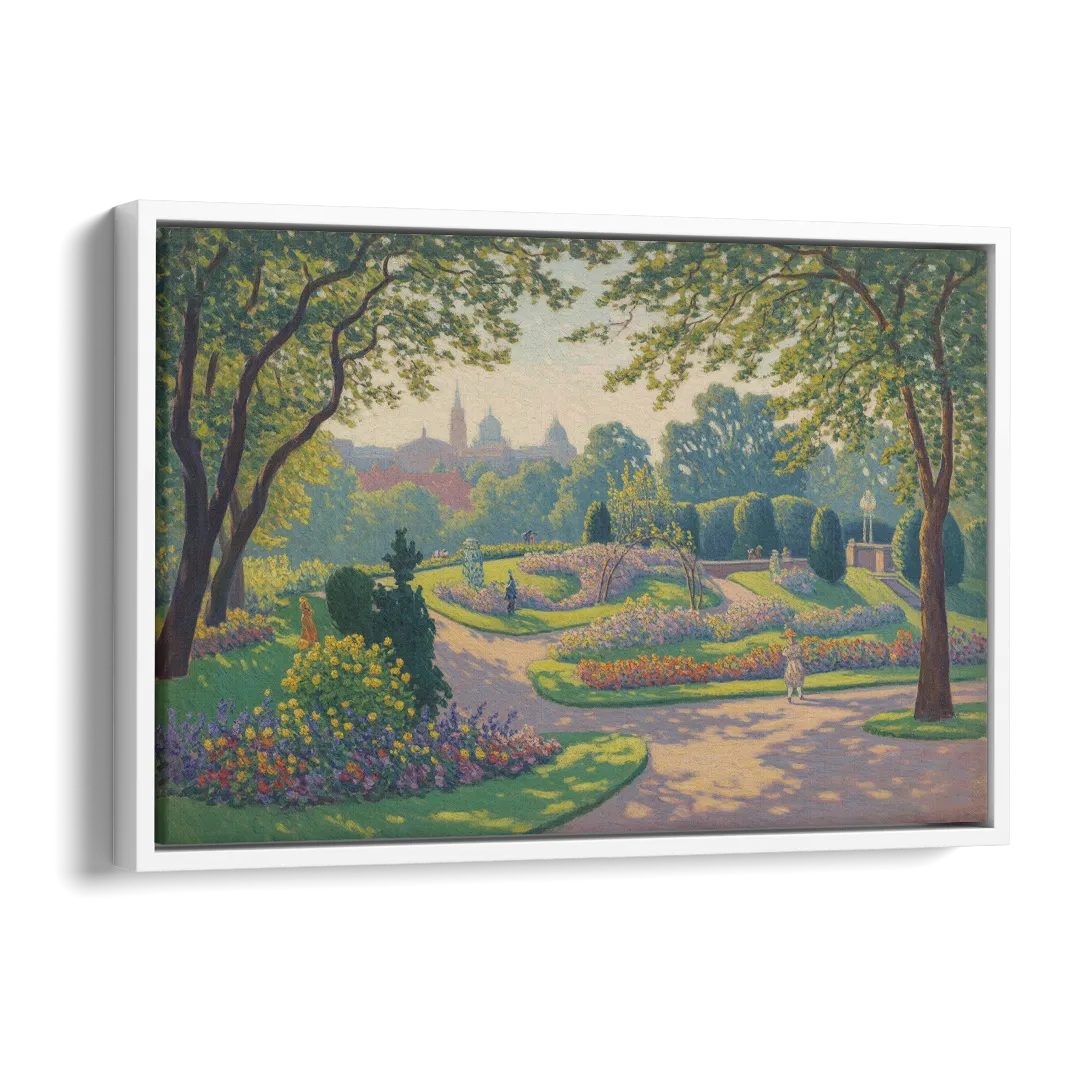 Bernardine Gardens Side - White Canvas Wall Art
