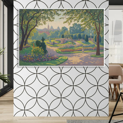 Bernardine Gardens Sitting Room - White Canvas Wall Art