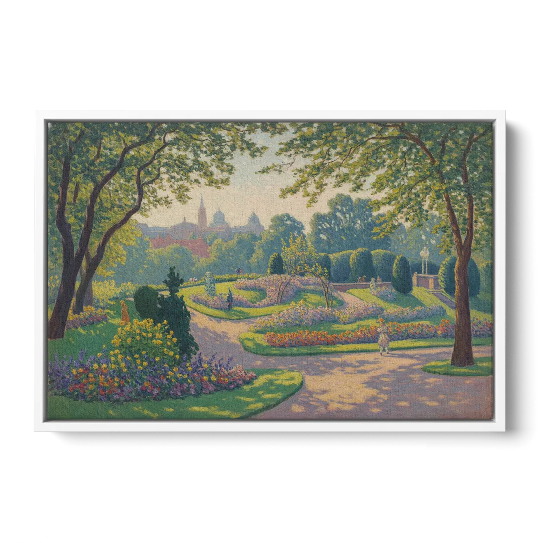 Bernardine Gardens Front - White Canvas Wall Art