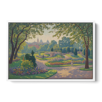 Bernardine Gardens Front - White Canvas Wall Art