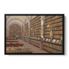 Biblioteca Palafoxiana - Black Framed Canvas Wall Art - Front