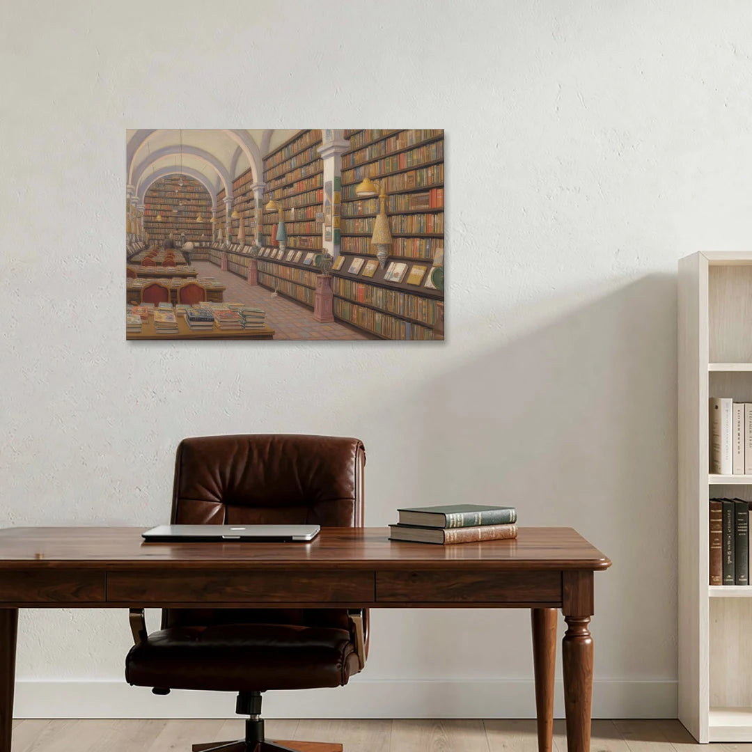 Biblioteca Palafoxiana - Canvas Wall Art - Office - 36x24