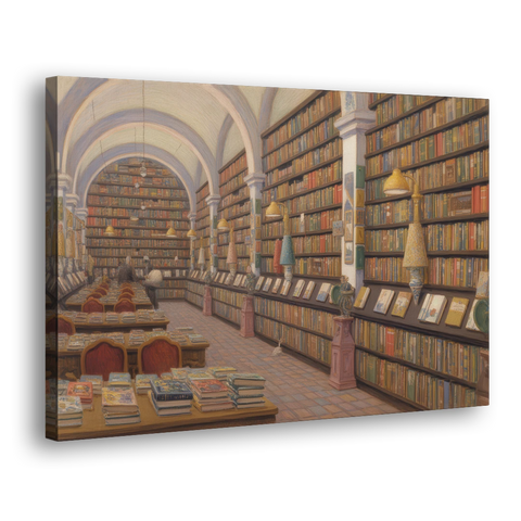 Biblioteca Palafoxiana - Canvas Wall Art - Side