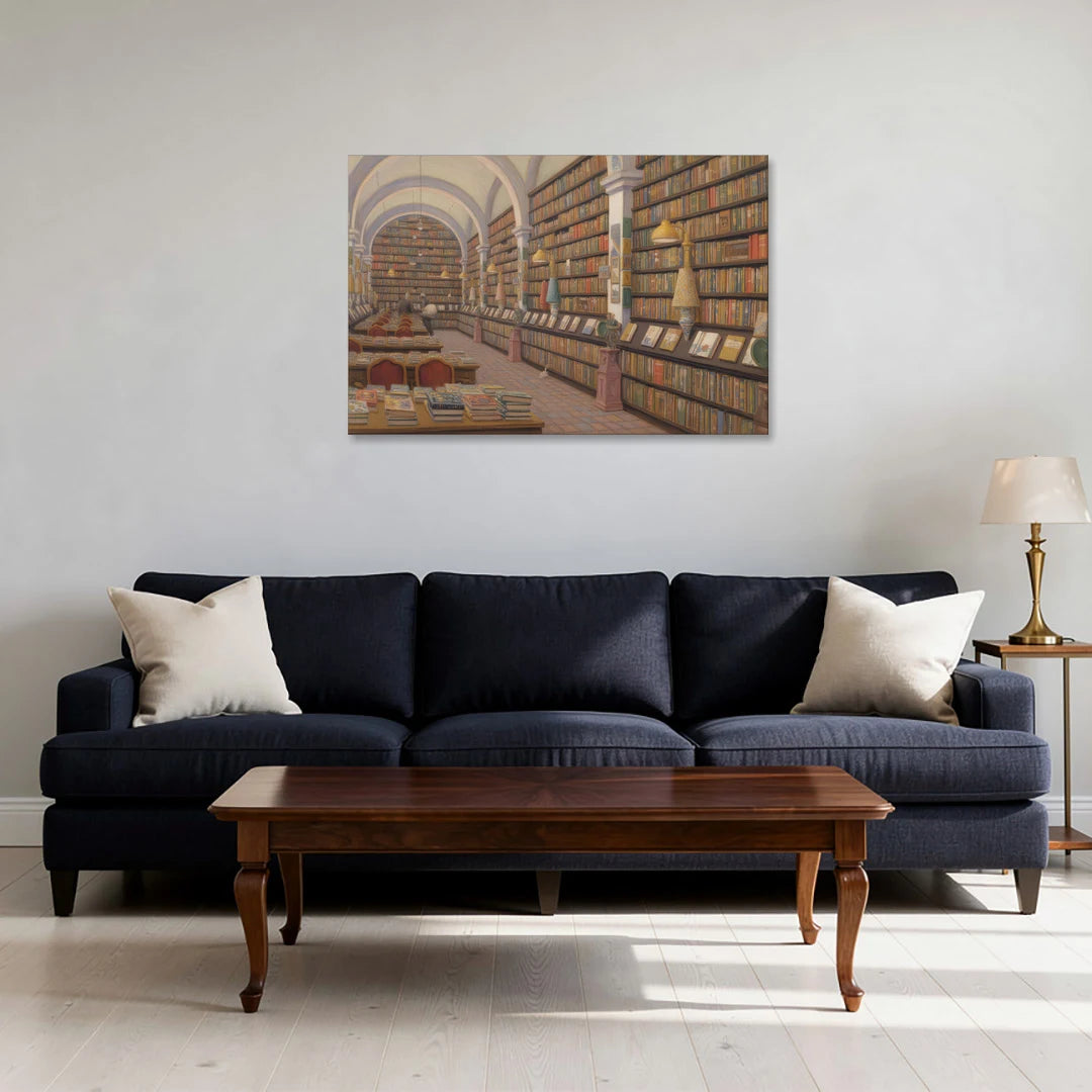 Biblioteca Palafoxiana - Canvas Wall Art - Sofa - 36x24
