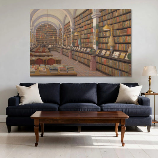 Biblioteca Palafoxiana - Canvas Wall Art - Sofa - 60x40