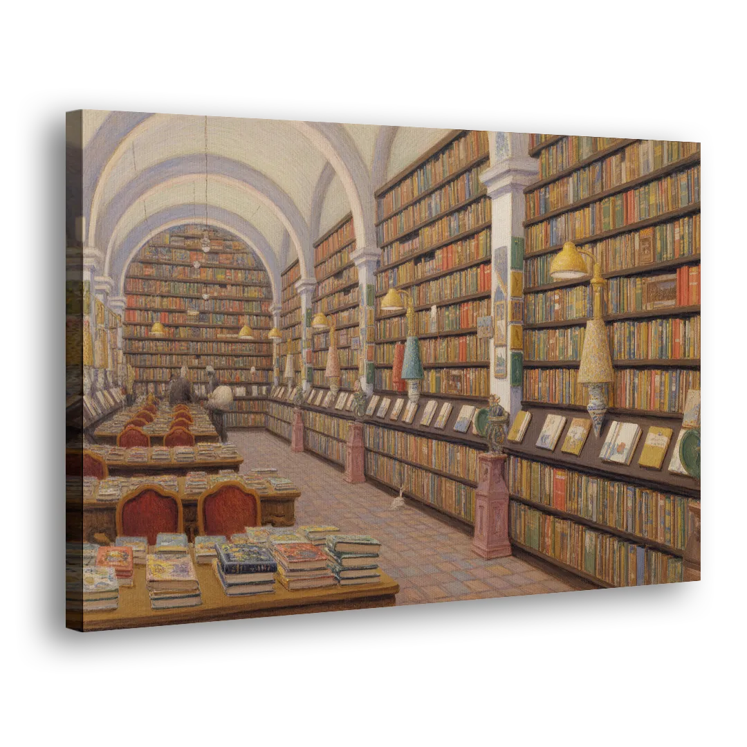 Biblioteca Palafoxiana Side - Canvas Wall Art