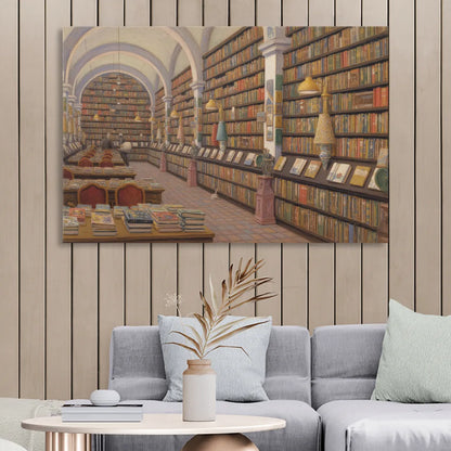 Biblioteca Palafoxiana Living Room - Canvas Wall Art