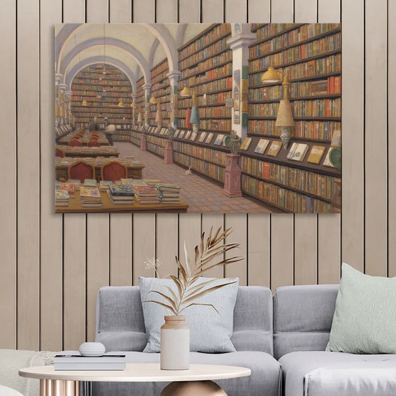 Biblioteca Palafoxiana Living Room - Canvas Wall Art