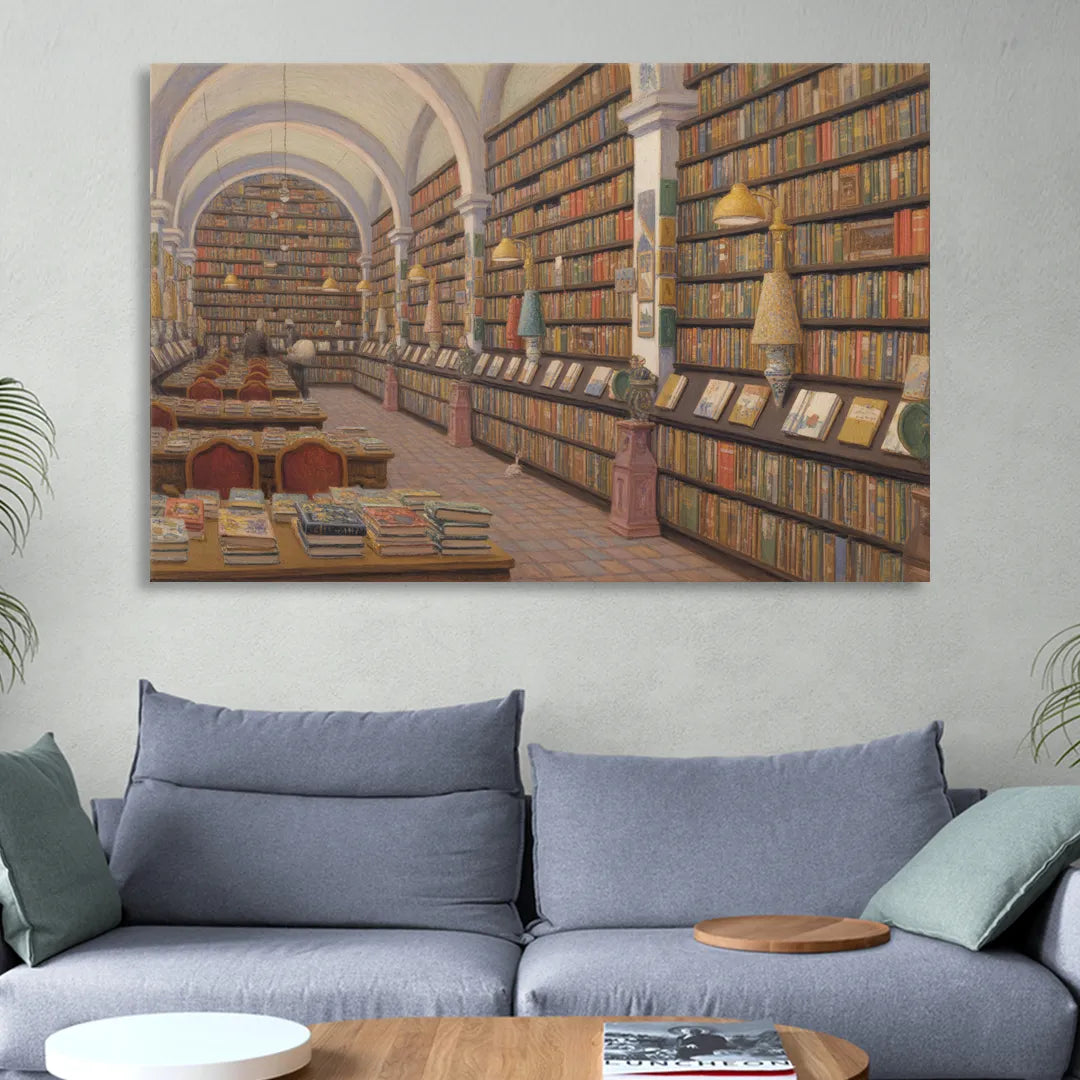 Biblioteca Palafoxiana Sitting Room - Canvas Wall Art