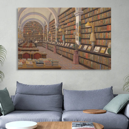 Biblioteca Palafoxiana Sitting Room - Canvas Wall Art