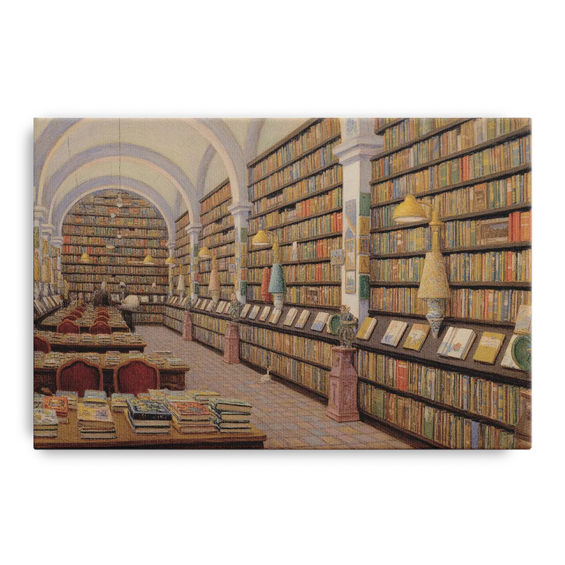 Biblioteca Palafoxiana Front - Canvas Wall Art