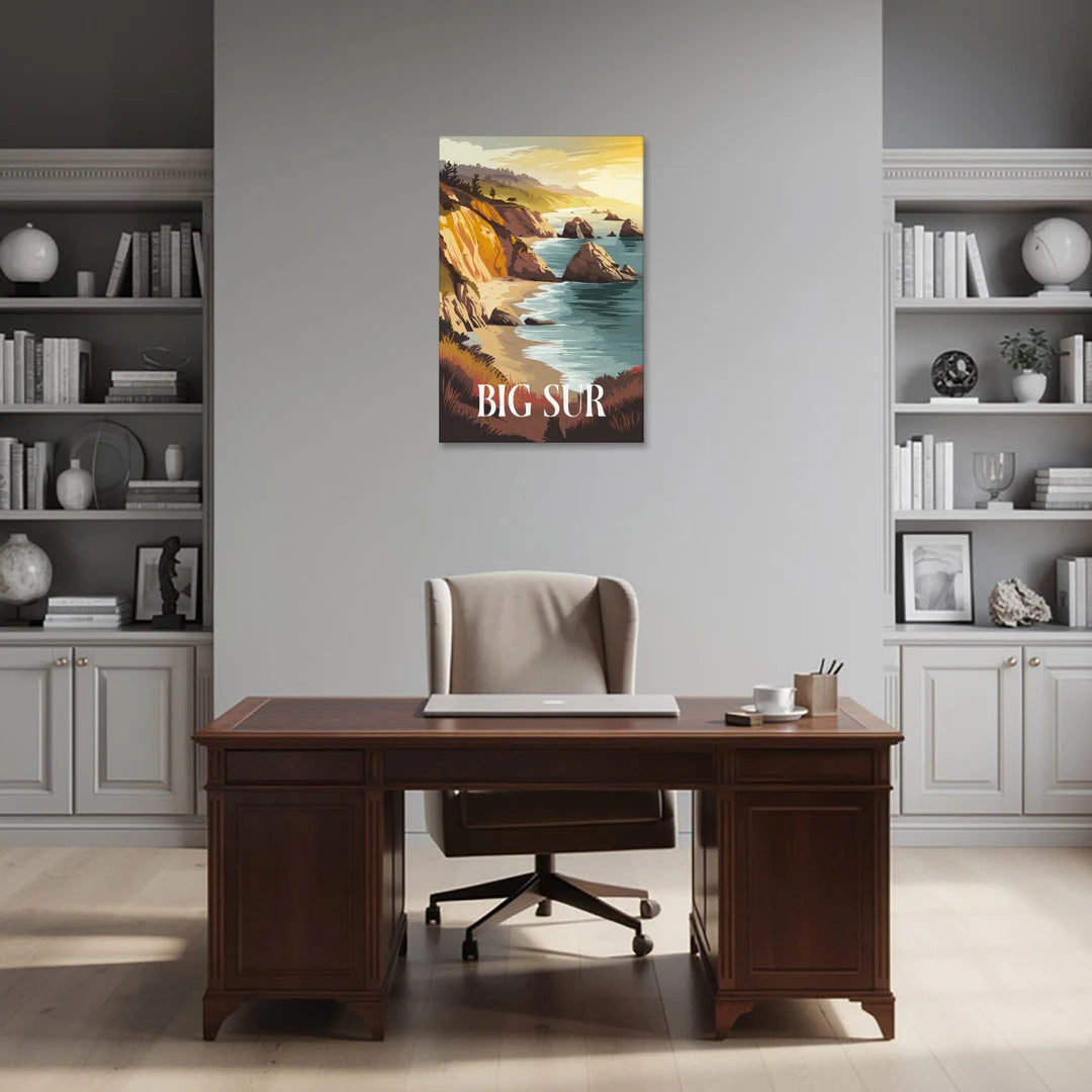 Big Sur Golden Hour - Canvas Wall Art - Office - 24x36