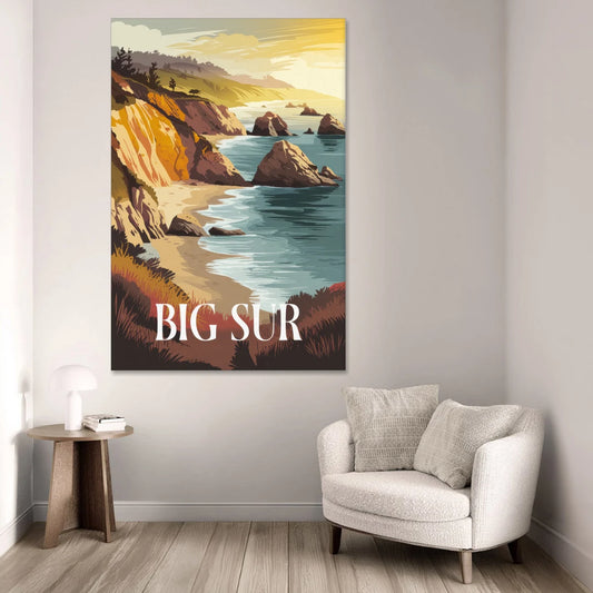 Big Sur Golden Hour - Canvas Wall Art - Sofa - 40x60