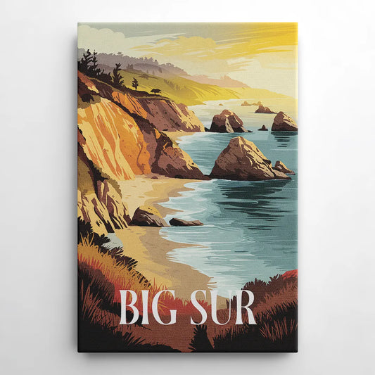 Big Sur Golden Hour - Canvas Wall Art