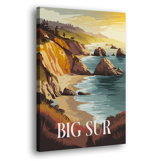 Big Sur Golden Hour Side - Canvas Wall Art