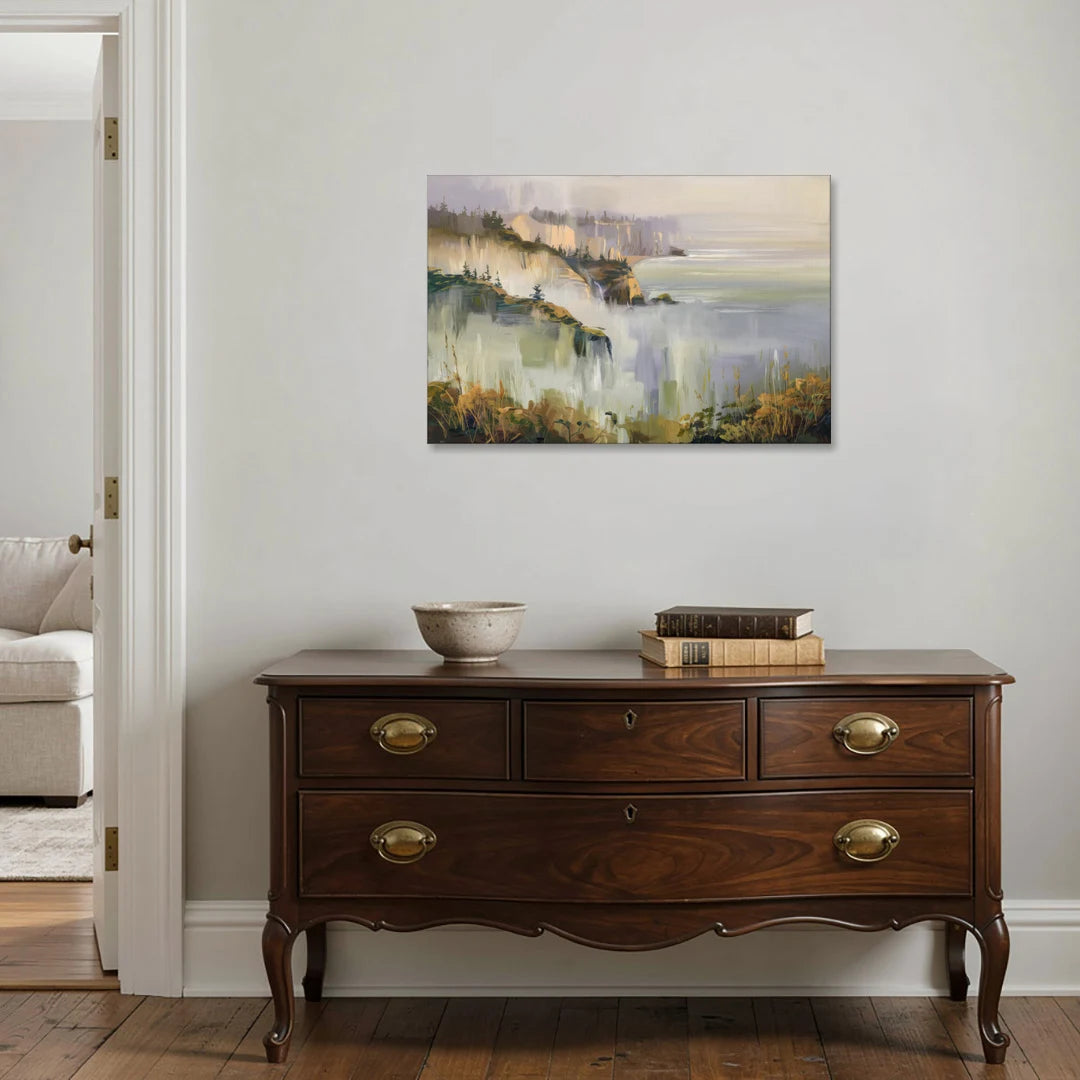Big Sur Morning Fog - Canvas Wall Art - Coffee Table - 36x24