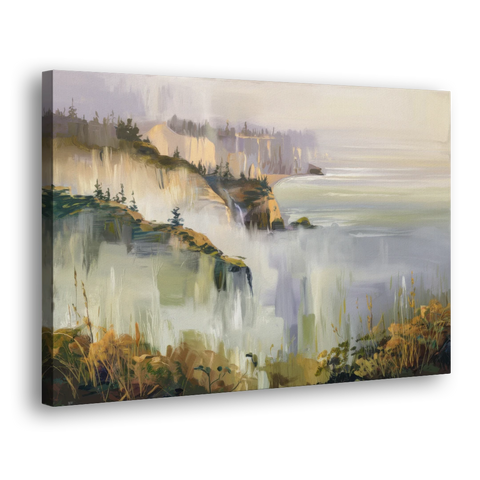 Big Sur Morning Fog - Canvas Wall Art - Side