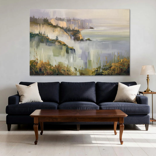 Big Sur Morning Fog - Canvas Wall Art - Sofa - 60x40