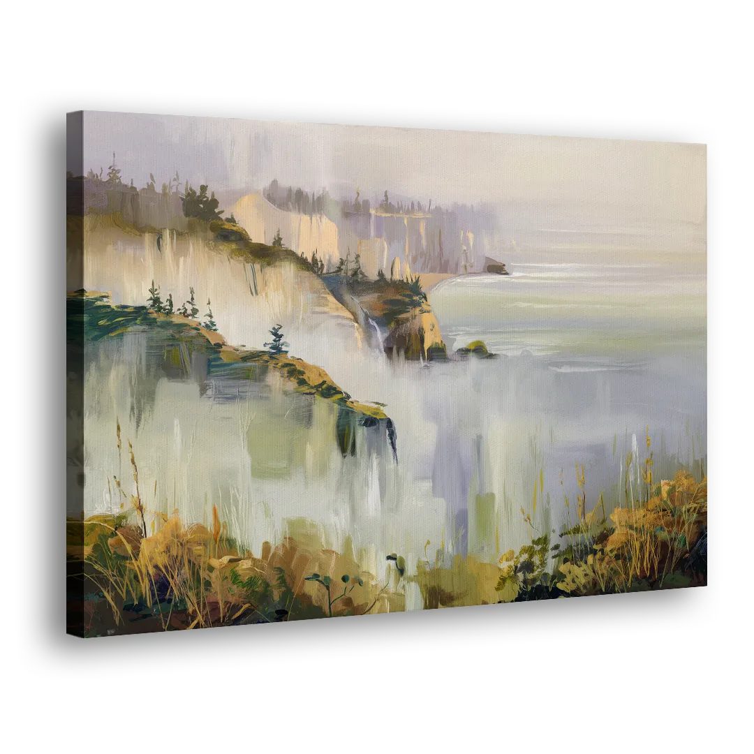 Big Sur Morning Fog Side - Canvas Wall Art