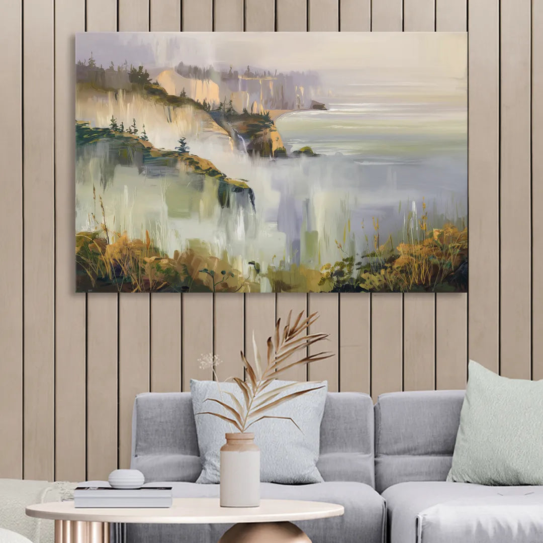 Big Sur Morning Fog Living Room - Canvas Wall Art