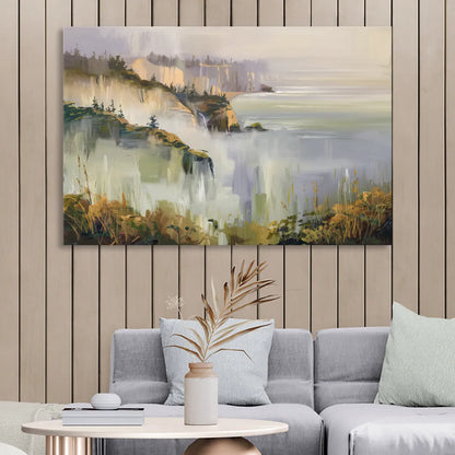 Big Sur Morning Fog Living Room - Canvas Wall Art
