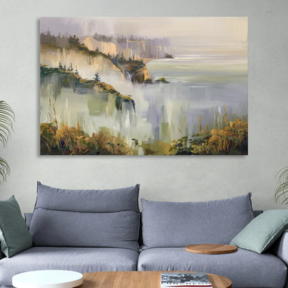 Big Sur Morning Fog Sitting Room - Canvas Wall Art