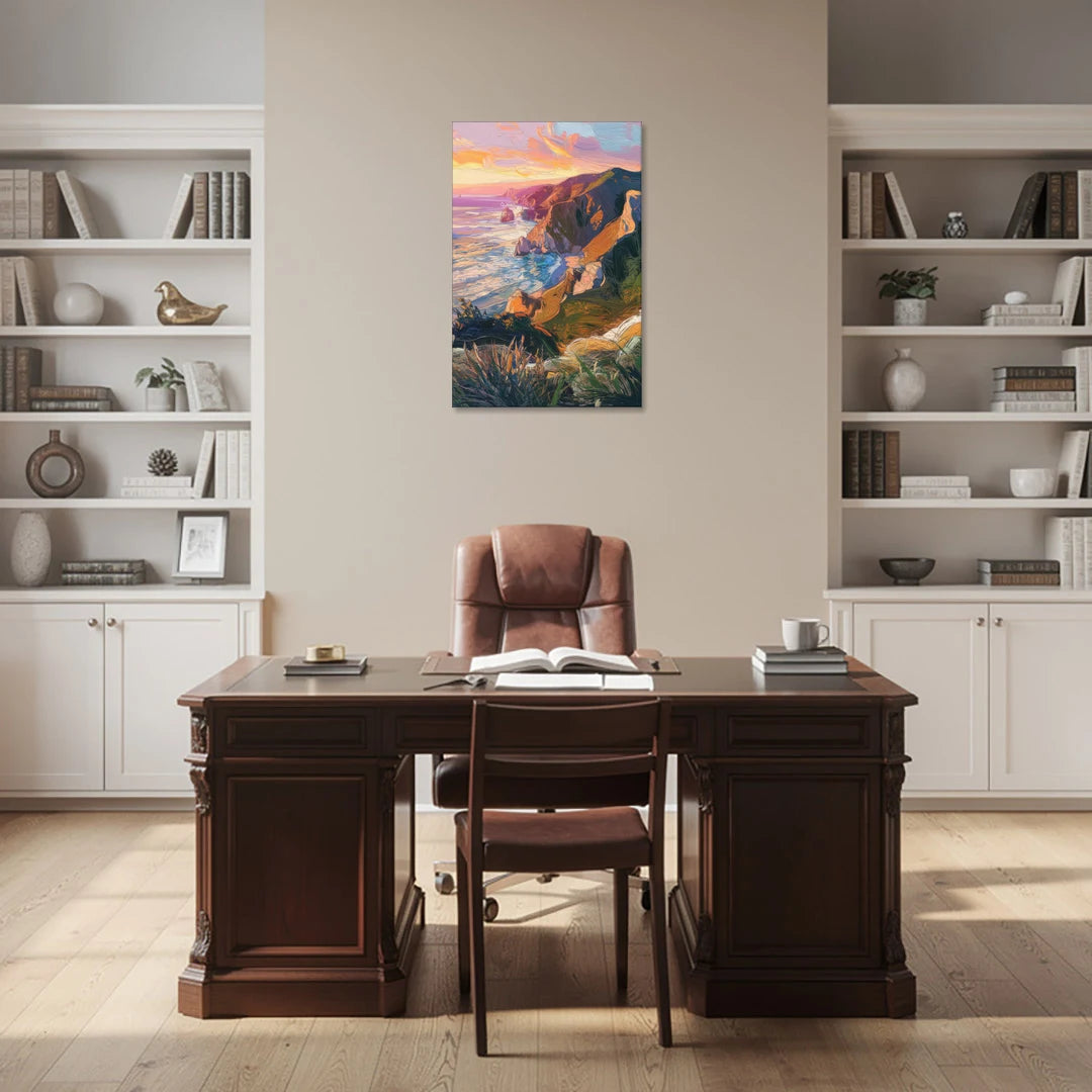 Big Sur Mountain Views - Canvas Wall Art - Office - 24x36
