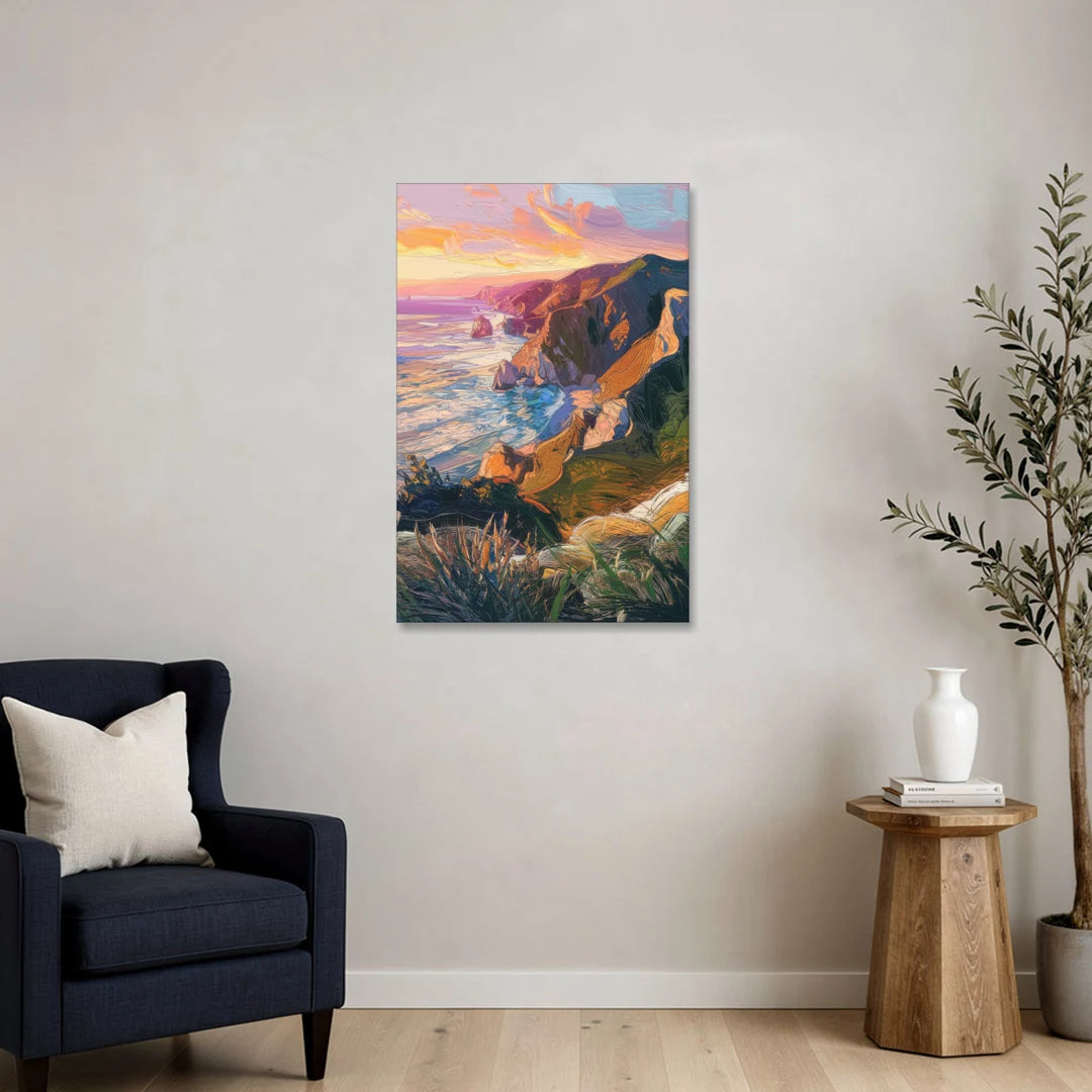 Big Sur Mountain Views - Canvas Wall Art - Sofa - 24x36