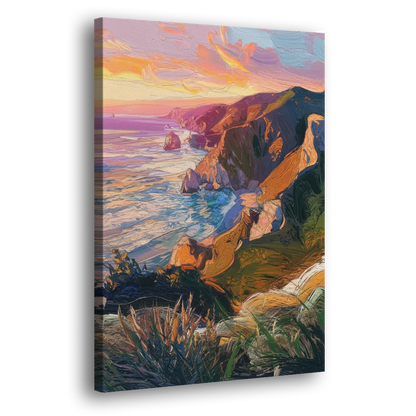 Big Sur Mountain Views Side - Canvas Wall Art