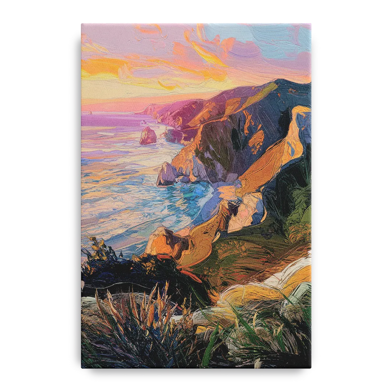Big Sur Mountain Views Front - Canvas Wall Art