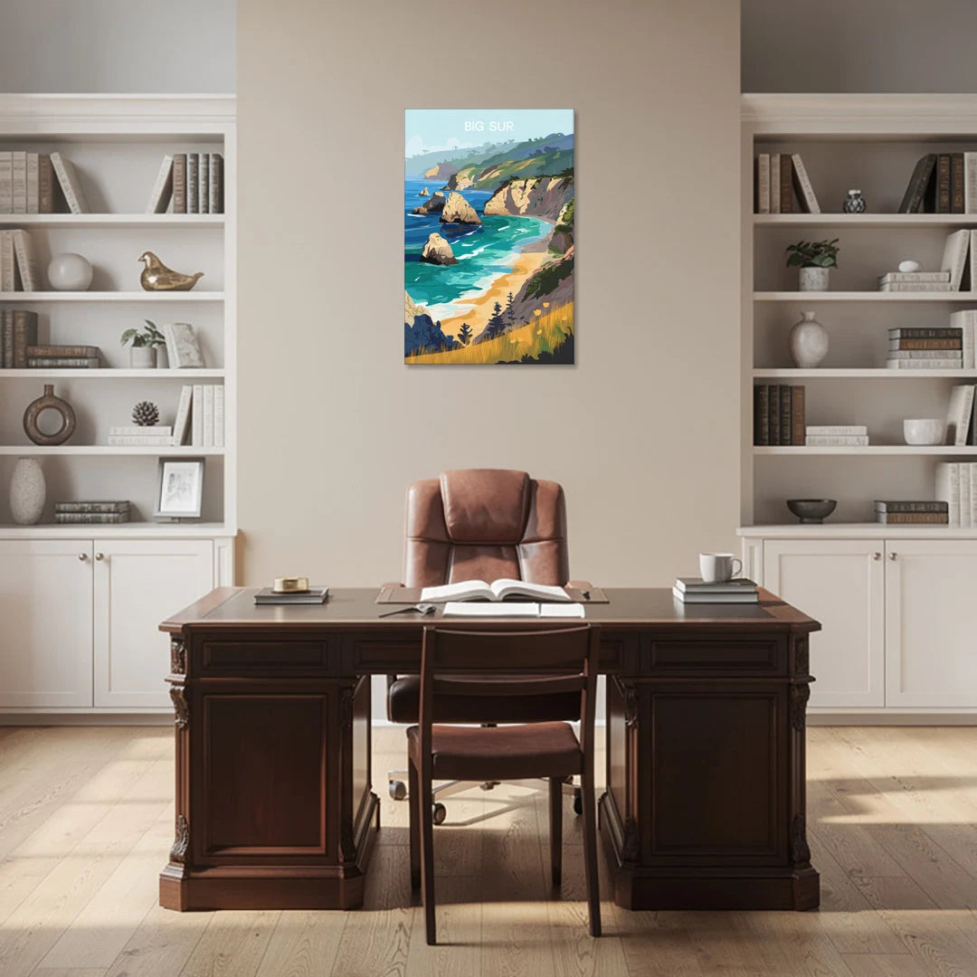 Big Sur Nature Escape - Canvas Wall Art - Office - 24x36