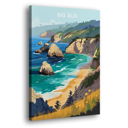 Big Sur Nature Escape Side - Canvas Wall Art