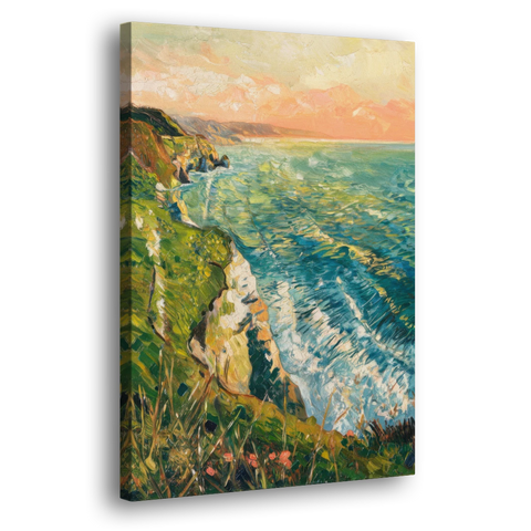 Big Sur Ocean Cliffs - Canvas Wall Art - Side