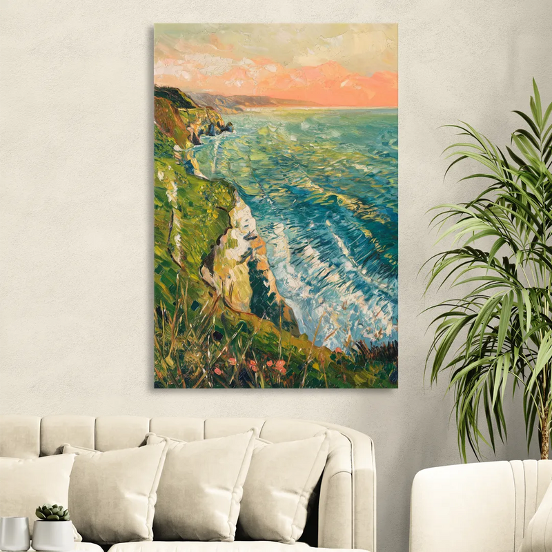 Big Sur Ocean Cliffs Living Room - Canvas Wall Art