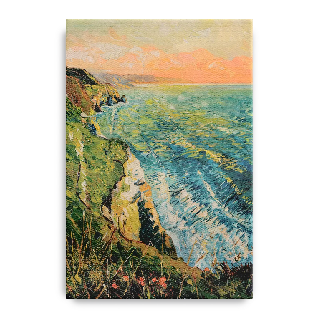 Big Sur Ocean Cliffs Front - Canvas Wall Art