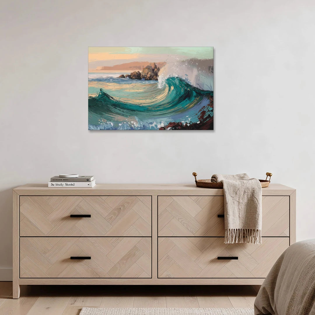 Big Sur Pacific Waves - Canvas Wall Art - Coffee Table - 36x24