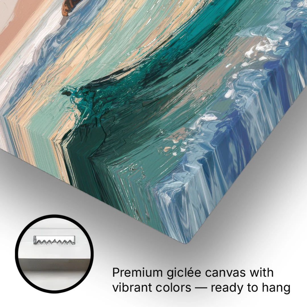 Big Sur Pacific Waves - Canvas Wall Art - Gallery Wrap Corner