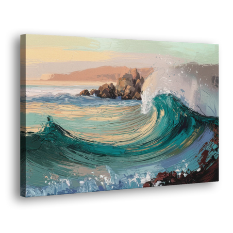 Big Sur Pacific Waves - Canvas Wall Art - Side