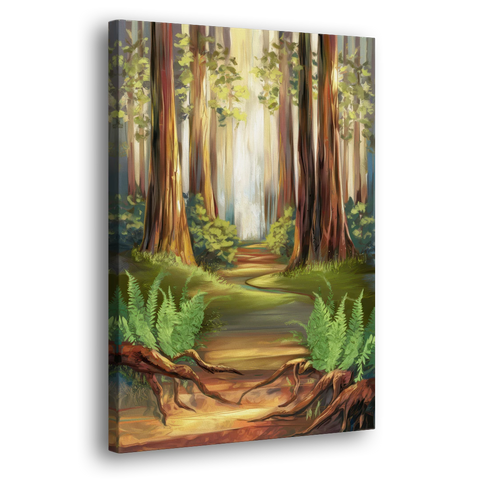 Big Sur Redwood Forest - Canvas Wall Art - Side