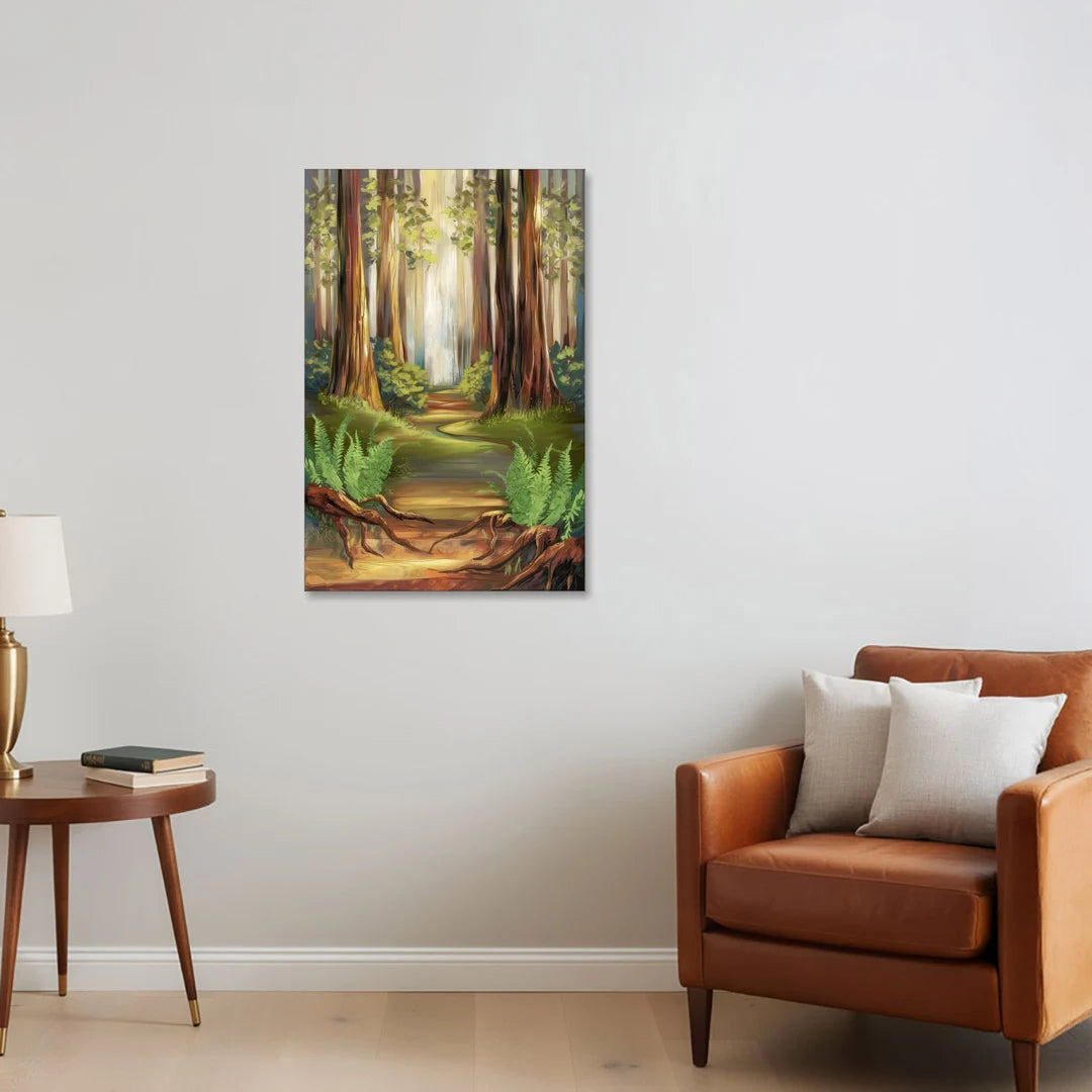 Big Sur Redwood Forest - Canvas Wall Art - Sofa - 24x36
