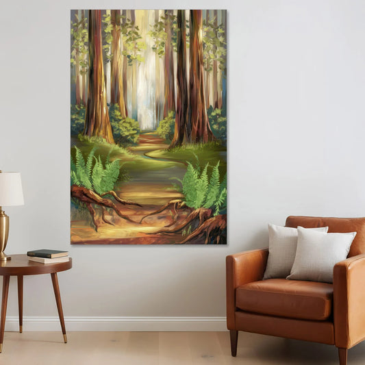 Big Sur Redwood Forest - Canvas Wall Art - Sofa - 40x60