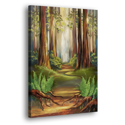 Big Sur Redwood Forest Side - Canvas Wall Art