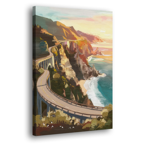 Big Sur Scenic Highway - Canvas Wall Art - Side
