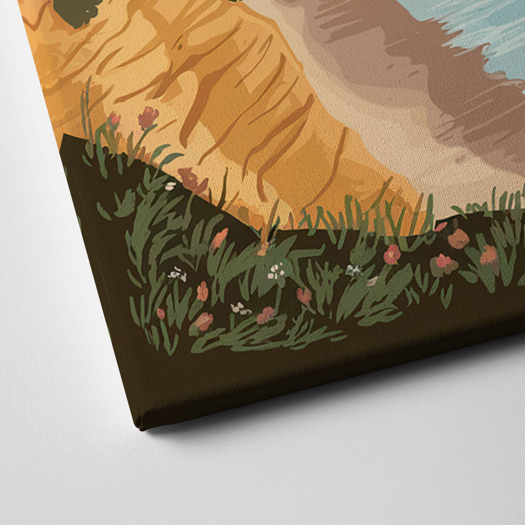 Big Sur Serene Landscape Canvas Close Up