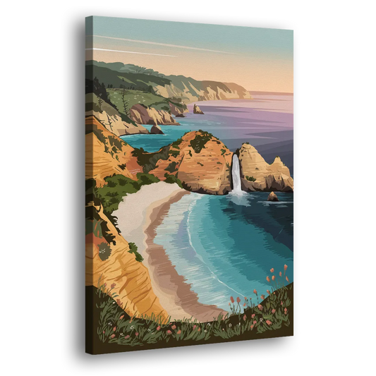 Big Sur Serene Landscape Side - Canvas Wall Art