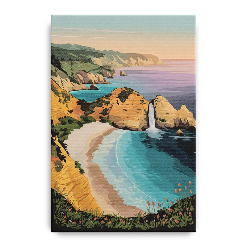 Big Sur Serene Landscape Front - Canvas Wall Art